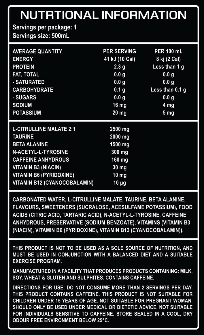 Driven Energy Drink - ORANGE OCTANE